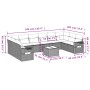 11-piece garden sofa set and black synthetic rattan cushions by , Garden sets - Ref: Foro24-3253013, Price: 643,30 €, Discoun...