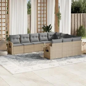 Garden sofa set with beige cushions 10 pieces synthetic rattan by , Garden sets - Ref: Foro24-3253026, Price: 639,65 €, Disco...