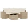 Garden sofa set with cushions 5 pieces beige synthetic rattan by , Garden sets - Ref: Foro24-3254855, Price: 405,92 €, Discou...