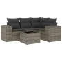 Garden sofa set with cushions 5 pieces gray synthetic rattan by , Garden sets - Ref: Foro24-3254857, Price: 345,99 €, Discoun...