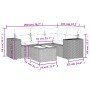 Garden sofa set with cushions 5 pieces gray synthetic rattan by , Garden sets - Ref: Foro24-3254857, Price: 362,33 €, Discoun...