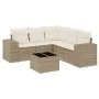Juego de sofás jardín con cojines 6 pzas ratán sintético beige de , Conjuntos de jardín - Ref: Foro24-3254895, Precio: 471,61...