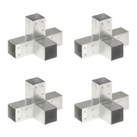 Post connectors in X 4 pcs galvanized metal 71x71 mm by vidaXL, fence posts - Ref: Foro24-145460, Price: 71,35 €, Discount: %