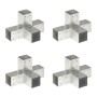 Post connectors in X 4 pcs galvanized metal 71x71 mm by vidaXL, fence posts - Ref: Foro24-145460, Price: 82,32 €, Discount: %