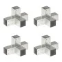 Post connectors in X 4 pcs galvanized metal 71x71 mm by vidaXL, fence posts - Ref: Foro24-145460, Price: 71,35 €, Discount: %