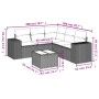 6-teiliges Gartenmöbel-Set und graue synthetische Rattankissen von , Gartensets - Ref: Foro24-3254897, Preis: 391,46 €, Rabat...