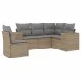 Garden sofa set with cushions 5 pieces beige synthetic rattan by , Garden sets - Ref: Foro24-3254906, Price: 387,28 €, Discou...