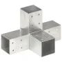 Post connectors in X 4 pcs galvanized metal 71x71 mm by vidaXL, fence posts - Ref: Foro24-145460, Price: 71,35 €, Discount: %