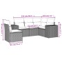5-teiliges Gartenmöbel-Set und schwarze synthetische Rattankissen von , Gartensets - Ref: Foro24-3222565, Preis: 321,56 €, Ra...