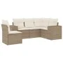 Garden sofa set with cushions 5 pieces beige synthetic rattan by , Garden sets - Ref: Foro24-3222567, Price: 397,87 €, Discou...