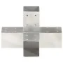 Post connectors in X 4 pcs galvanized metal 71x71 mm by vidaXL, fence posts - Ref: Foro24-145460, Price: 71,35 €, Discount: %