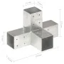 Post connectors in X 4 pcs galvanized metal 71x71 mm by vidaXL, fence posts - Ref: Foro24-145460, Price: 71,35 €, Discount: %