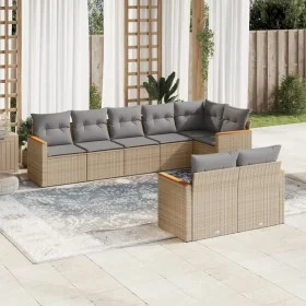 Gartensofa-Set mit beigen Kissen 8 Stück PE-Rattan von , Gartensets - Ref: Foro24-3258552, Preis: 543,56 €, Rabatt: %