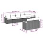 Gartensofa-Set mit beigen Kissen 8 Stück PE-Rattan von , Gartensets - Ref: Foro24-3258552, Preis: 543,57 €, Rabatt: %