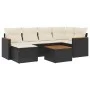 7-piece garden dining set and black synthetic rattan cushions by , Garden sets - Ref: Foro24-3258584, Price: 400,29 €, Discou...