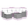 7-piece garden dining set and black synthetic rattan cushions by , Garden sets - Ref: Foro24-3258584, Price: 406,66 €, Discou...