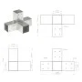 Post connectors in X 4 pcs galvanized metal 71x71 mm by vidaXL, fence posts - Ref: Foro24-145460, Price: 71,35 €, Discount: %