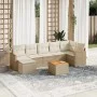 Garden sofa set with beige cushions 8 pcs PE rattan by , Garden sets - Ref: Foro24-3258600, Price: 528,72 €, Discount: %