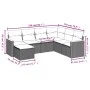 7-piece garden sofa set with gray PE rattan cushions by , Garden sets - Ref: Foro24-3258609, Price: 425,84 €, Discount: %