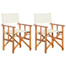 Director's chairs, 2 units, solid acacia wood by vidaXL, Garden chairs - Ref: Foro24-45946, Price: 155,46 €, Discount: %