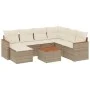 Gartensofa-Set mit beigen Kissen 8 Stück PE-Rattan von , Gartensets - Ref: Foro24-3258614, Preis: 528,72 €, Rabatt: %
