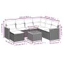 Gartensofa-Set mit beigen Kissen 8 Stück PE-Rattan von , Gartensets - Ref: Foro24-3258614, Preis: 528,72 €, Rabatt: %