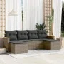 6-teiliges Gartenmöbel-Set und graue synthetische Rattankissen von , Gartensets - Ref: Foro24-3258623, Preis: 342,44 €, Rabat...
