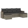 6-teiliges Gartenmöbel-Set und graue synthetische Rattankissen von , Gartensets - Ref: Foro24-3258623, Preis: 342,44 €, Rabat...