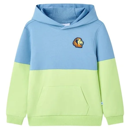 Sudadera infantil con capucha azul y amarillo suave 140 de , Camisetas para niños - Ref: Foro24-12598, Precio: 16,08 €, Descu...