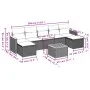 8-piece garden sofa set and black synthetic rattan cushions by , Garden sets - Ref: Foro24-3258640, Price: 423,38 €, Discount: %