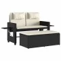Garden recliner with black synthetic rattan cushions by , garden benches - Ref: Foro24-365816, Price: 321,22 €, Discount: %