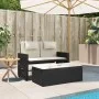 Garden recliner with black synthetic rattan cushions by , garden benches - Ref: Foro24-365816, Price: 321,22 €, Discount: %