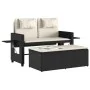 Garden recliner with black synthetic rattan cushions by , garden benches - Ref: Foro24-365816, Price: 321,22 €, Discount: %