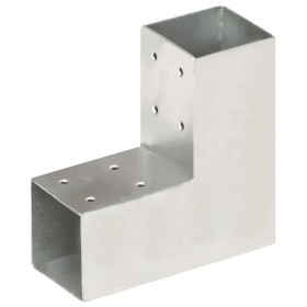 Galvanized metal L-shaped post connector 71x71 mm by vidaXL, fence posts - Ref: Foro24-145453, Price: 22,63 €, Discount: %