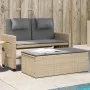 Garden recliner with beige synthetic rattan cushions by , garden benches - Ref: Foro24-365821, Price: 292,19 €, Discount: %
