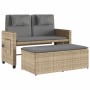 Gartenliege mit beigen synthetischen Rattankissen von , Gartenbänke - Ref: Foro24-365821, Preis: 257,38 €, Rabatt: %