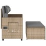 Gartenliege mit beigen synthetischen Rattankissen von , Gartenbänke - Ref: Foro24-365821, Preis: 257,38 €, Rabatt: %