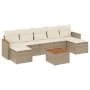Garden sofa set with beige cushions 8 pcs PE rattan by , Garden sets - Ref: Foro24-3258642, Price: 493,80 €, Discount: %