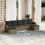 Set de sofás de jardín 7 piezas con cojines ratán PE gris de , Conjuntos de jardín - Ref: Foro24-3258637, Precio: 394,69 €, D...