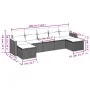 Set de sofás de jardín 7 piezas con cojines ratán PE gris de , Conjuntos de jardín - Ref: Foro24-3258637, Precio: 394,69 €, D...