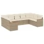 9-teiliges Gartensofa-Set mit beigen synthetischen Rattankissen von , Gartensets - Ref: Foro24-3258677, Preis: 631,47 €, Raba...