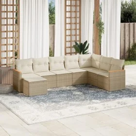 Gartensofa-Set mit beigen Kissen 8 Stück PE-Rattan von , Gartensets - Ref: Foro24-3258649, Preis: 549,11 €, Rabatt: %