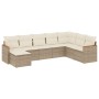 Gartensofa-Set mit beigen Kissen 8 Stück PE-Rattan von , Gartensets - Ref: Foro24-3258649, Preis: 532,21 €, Rabatt: %