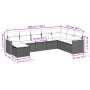 Gartensofa-Set mit beigen Kissen 8 Stück PE-Rattan von , Gartensets - Ref: Foro24-3258649, Preis: 532,21 €, Rabatt: %