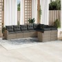 9-teiliges Gartenmöbel-Set und graue synthetische Rattankissen von , Gartensets - Ref: Foro24-3258707, Preis: 557,51 €, Rabat...