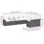 9-teiliges Gartenmöbel-Set und graue synthetische Rattankissen von , Gartensets - Ref: Foro24-3258707, Preis: 550,43 €, Rabat...
