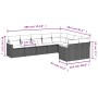 9-teiliges Gartenmöbel-Set und graue synthetische Rattankissen von , Gartensets - Ref: Foro24-3258707, Preis: 557,51 €, Rabat...