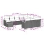 11-piece garden sofa set and gray synthetic rattan cushions by , Garden sets - Ref: Foro24-3258770, Price: 620,43 €, Discount: %