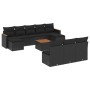 11-piece garden sofa set and black synthetic rattan cushions by , Garden sets - Ref: Foro24-3258793, Price: 623,62 €, Discoun...