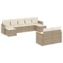 9-piece garden sofa set with beige synthetic rattan cushions by , Garden sets - Ref: Foro24-3258803, Price: 613,71 €, Discoun...